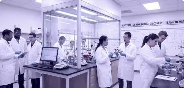 CRO teams representative laboratory scene