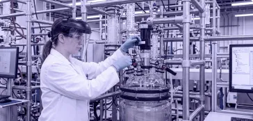 Process chemists representative laboratory scene
